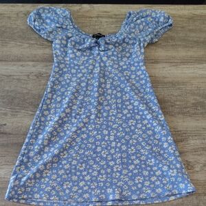 Streetwear Society Blue and White‎ Floral Kids Dress
